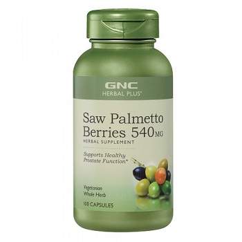 GNC Herbal Plus Saw Palmetto Berries 540MG 100 Capsules